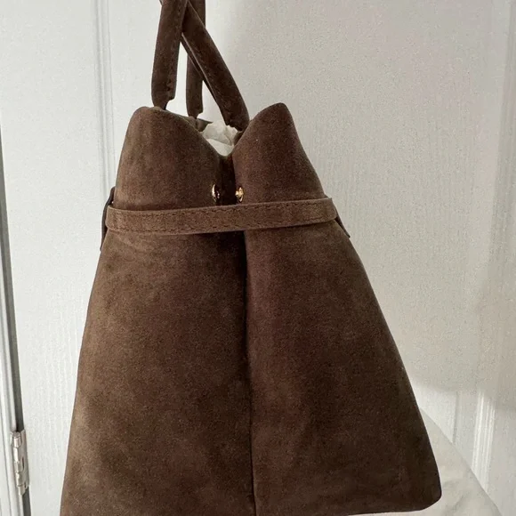 Manu Atelier Le Cambon Tobacco Green Suede Bag - Picture 4 of 11